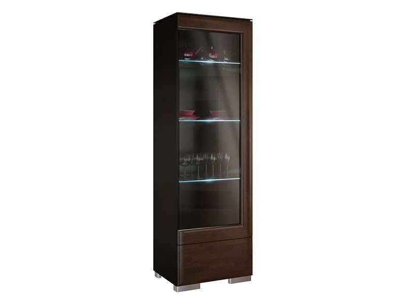 Mebin Rossano Display Cabinet Right Oak Notte - High-quality European furniture