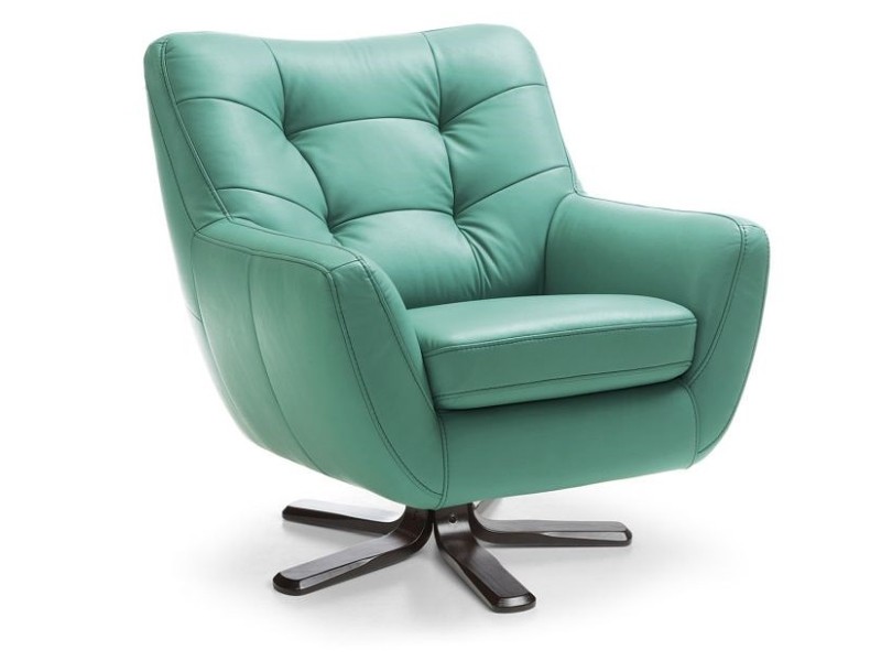 Gala Collezione Armchair Boss  With Wooden Base - Stylish swivel chair