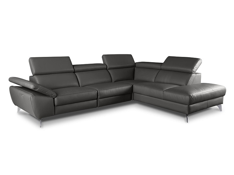  Des Sectional Panama - Dollaro Anthracite - Sofa with power recliner - Online store Smart Furniture Mississauga