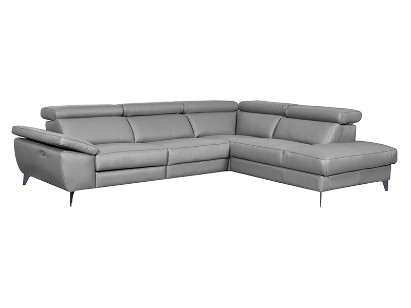  Des Sectional Panama - Dollaro Steel - Sofa with power recliner - Online store Smart Furniture Mississauga