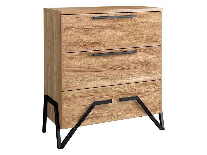 Mebin Pik 3 Drawer Dresser Natural Oak Lager - Bedroom furniture collection