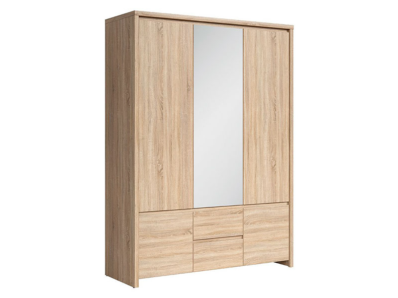  Kaspian Oak Sonoma 5 Door Wardrobe - Contemporary furniture collection - Online store Smart Furniture Mississauga