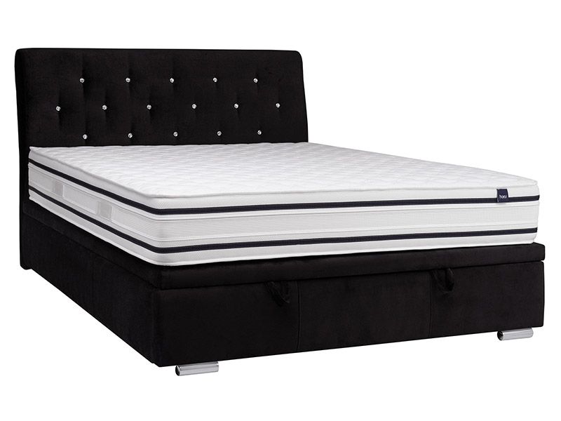 Hauss Storage Bed Amore Slim With Crystals - Glamour upholstered bed - Online store Smart Furniture Mississauga