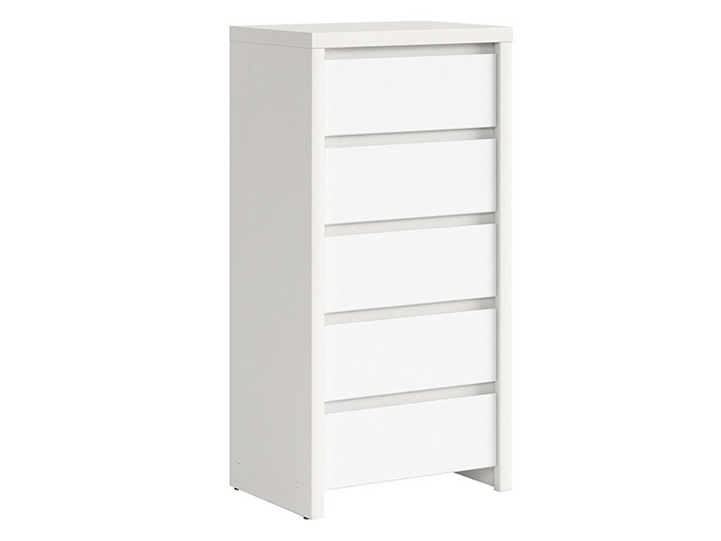  Kaspian White 5 Drawer Dresser - Contemporary furniture collection - Online store Smart Furniture Mississauga