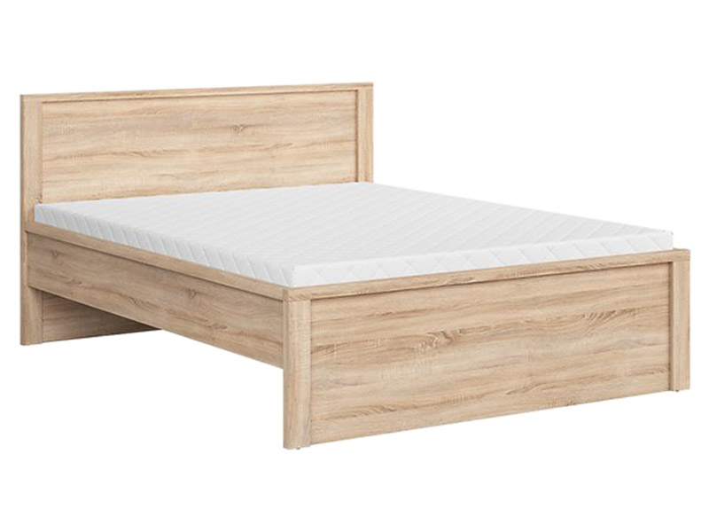  Kaspian Oak Sonoma Queen Bed II - Contemporary furniture collection - Online store Smart Furniture Mississauga