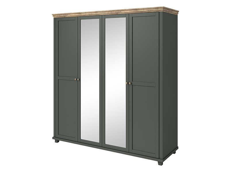  Helvetia Evora 4 Door Wardrobe Type 20 G/O - Green armoire - Online store Smart Furniture Mississauga