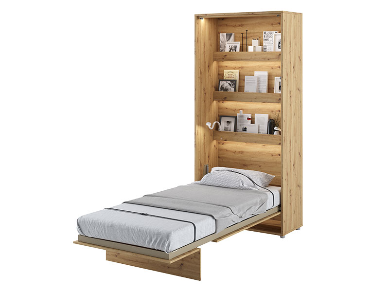  Bed Concept - Murphy Bed BC-03 - Vertical 90x200 - Oak Artisan - Modern Wall Bed - Online store Smart Furniture Mississauga