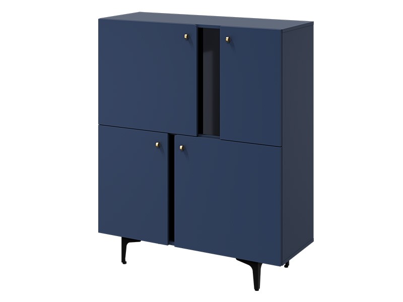 Lenart Colours 4-Door Storage Cabinet CS-01 Navy - Modern accent furniture