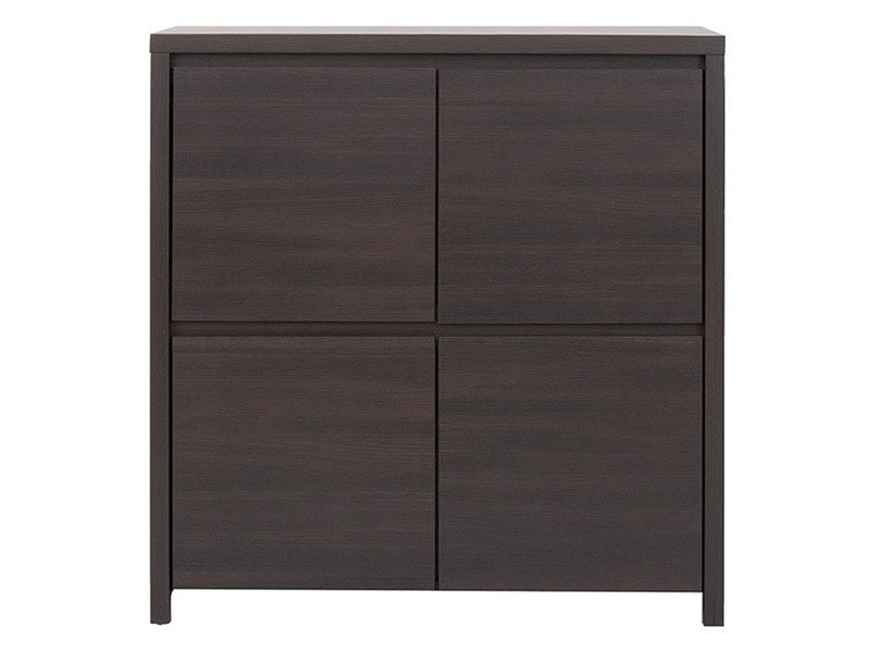 Kaspian Wenge 4 Door Storage Cabinet - Contemporary furniture collection