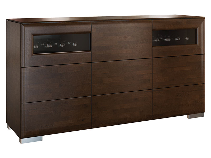  Mebin Rossano Sideboard Oak Notte - High-quality European furniture - Online store Smart Furniture Mississauga