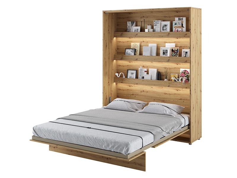 Bed Concept - Murphy Bed BC-12 - Vertical 160x200 - Oak Artisan - Modern Wall Bed