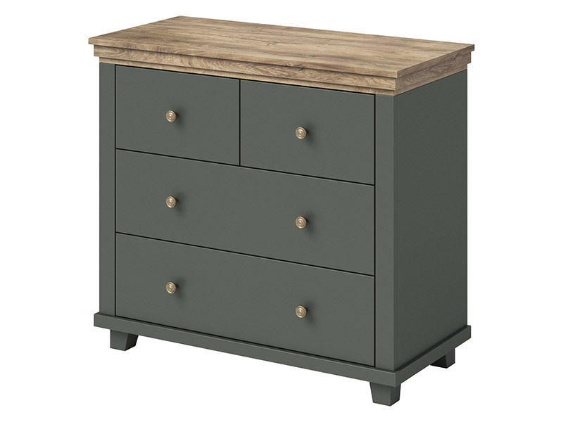  Helvetia Evora Dresser Type 27 G/O - Green chest of drawers - Online store Smart Furniture Mississauga