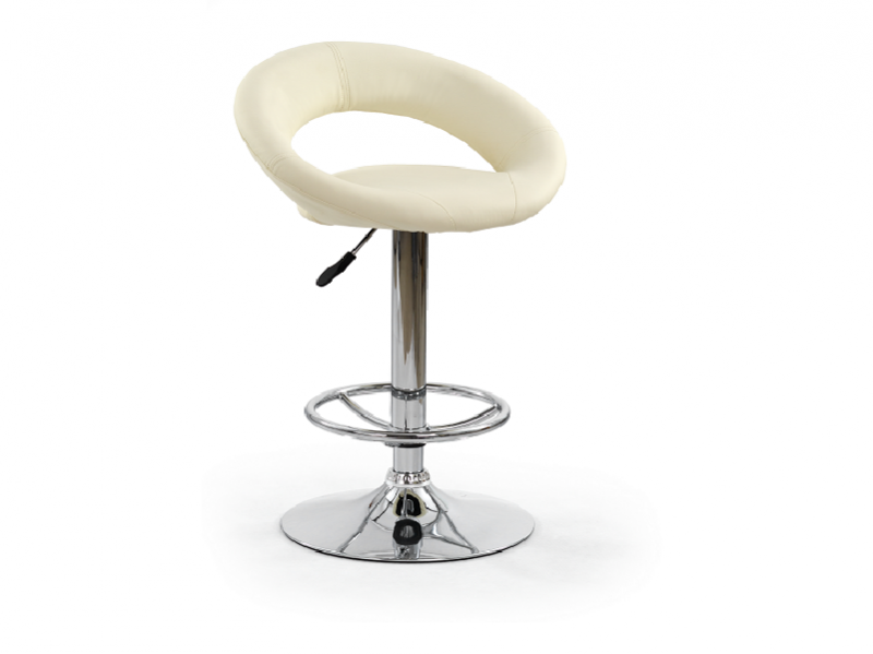 Halmar H-15 Cream Bar Stool - Round swivel bar stool
