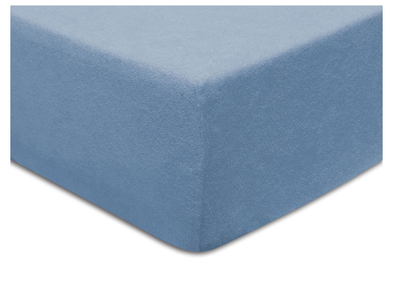  Darymex Terry Fitted Bed Sheet - Blue - Europen made - Online store Smart Furniture Mississauga
