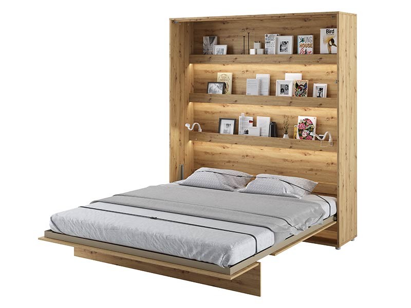 Bed Concept - Murphy Bed BC-13 - Vertical 180x200 - Oak Artisan - Modern Wall Bed