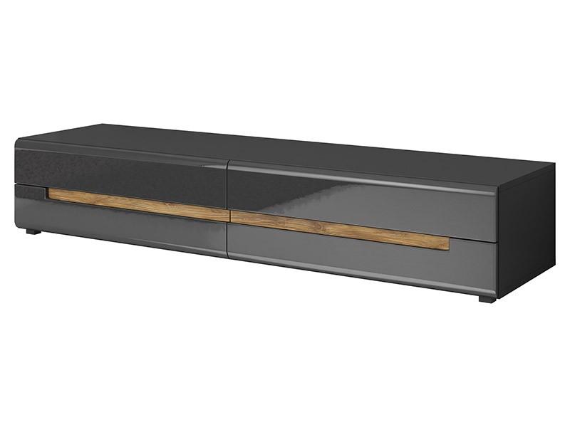 Helvetia Hektor Tv Stand Type 40 G - Glossy grey living room furniture collection
