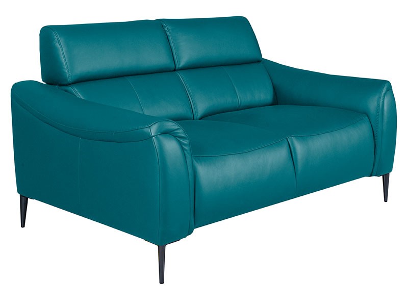 Des Loveseat Milano - Dollaro Turquoise - Full grain leather sofa