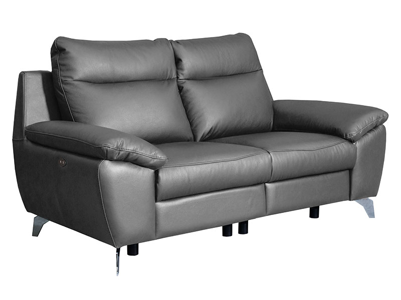  Des Loveseat Perle - Dollaro Steel - Full grain leather sofa - Online store Smart Furniture Mississauga