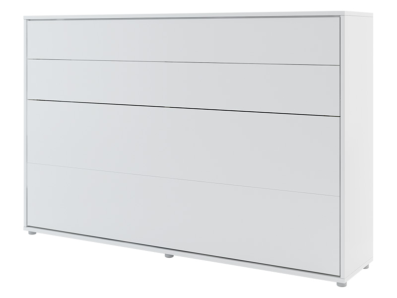  Bed Concept - Murphy Bed BC-05 - Horizontal 120x200 - Matte White - Modern Wall Bed - Online store Smart Furniture Mississauga