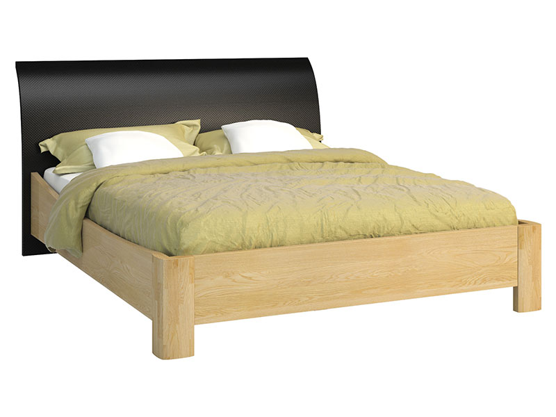  Mebin Rossano Queen Bed With Curved Headboard Oak Bianco - High-quality European furniture - Online store Smart Furniture Mississauga