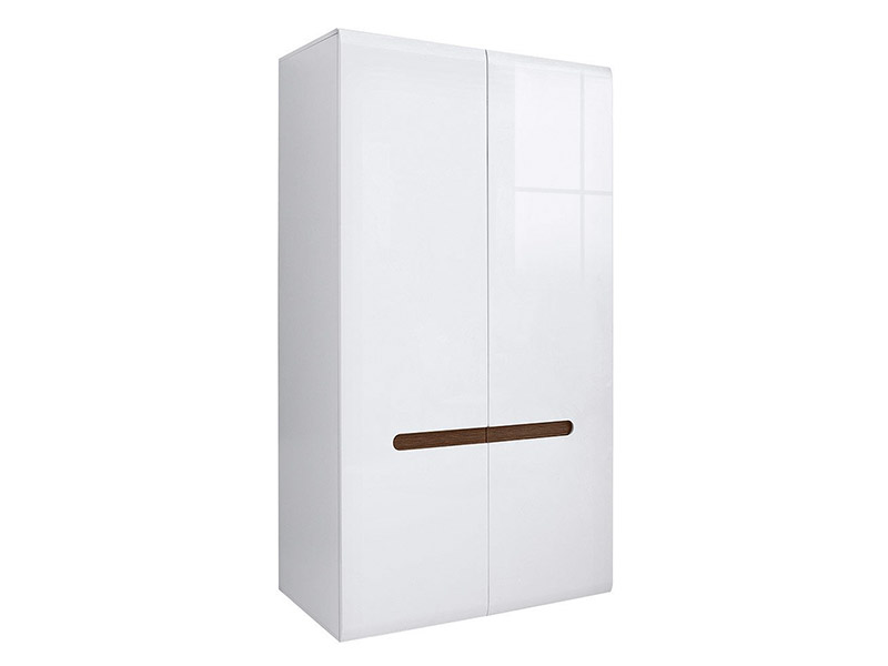  Azteca Trio 2 Door Wardrobe - Glossy white armoire - Online store Smart Furniture Mississauga