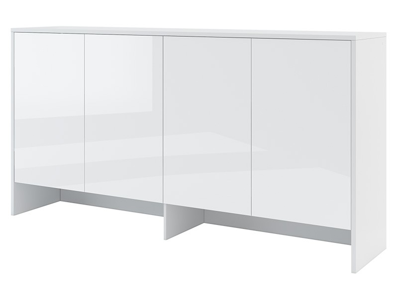 Bed Concept - Hutch BC-11p Glossy White - For modern wall bed