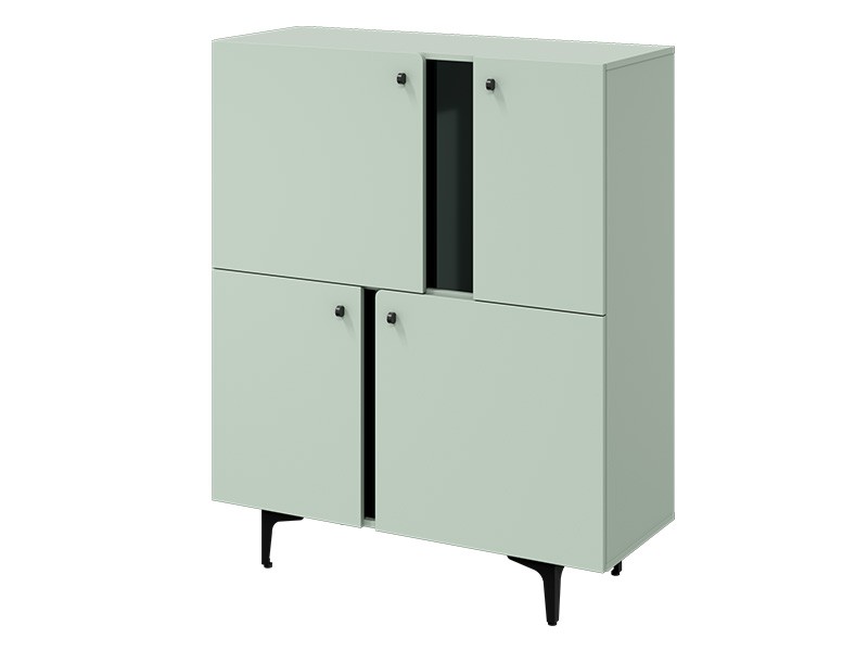 Lenart Colours 4-Door Storage Cabinet CS-01 Sage - Modern accent furniture