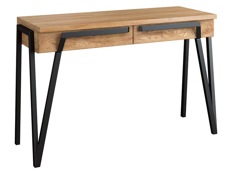 Mebin Pik 2 Drawer Console Table Natural Oak Lager - Living room collection