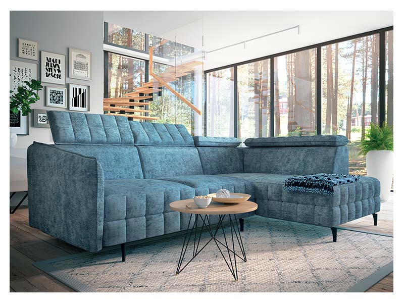 Libro Sectional Molta - Modern corner sofa with bed and storage - Online store Smart Furniture Mississauga