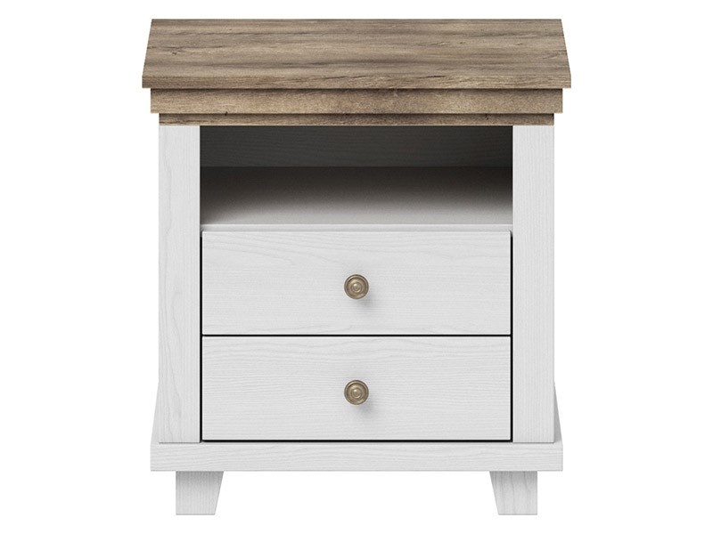 Helvetia Evora Nightstand Type 22 A/O - White bedside table
