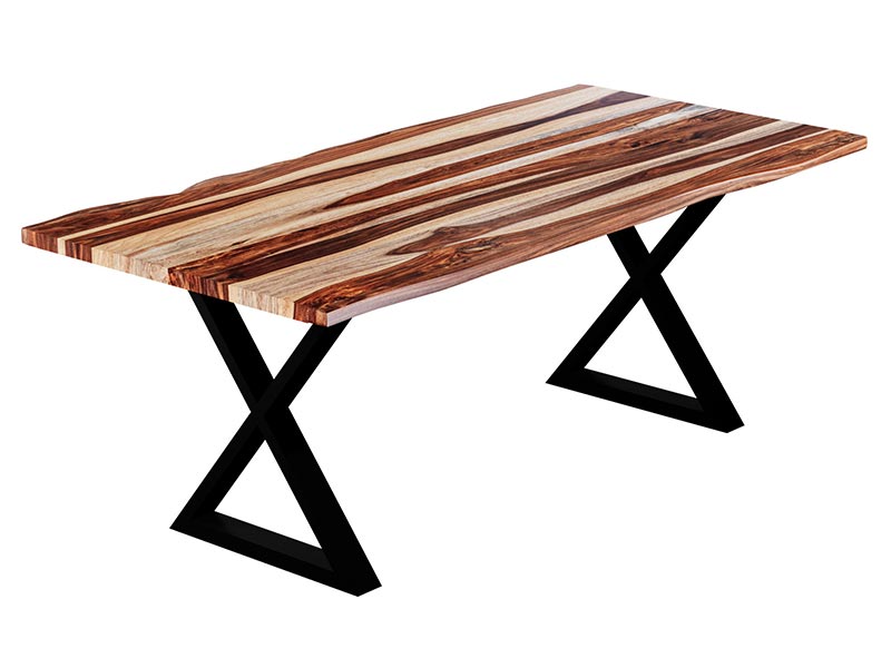  Corcoran Table ZEN-27-SH + ZL-BLX - Live edge table - Online store Smart Furniture Mississauga