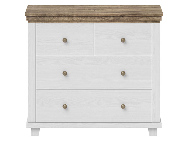  Helvetia Evora Dresser Type 27 A/O - White chest of drawers - Online store Smart Furniture Mississauga