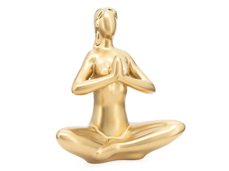 Torre &amp; Tagus Yoga Decor Sculpture - Praying - Matte gold