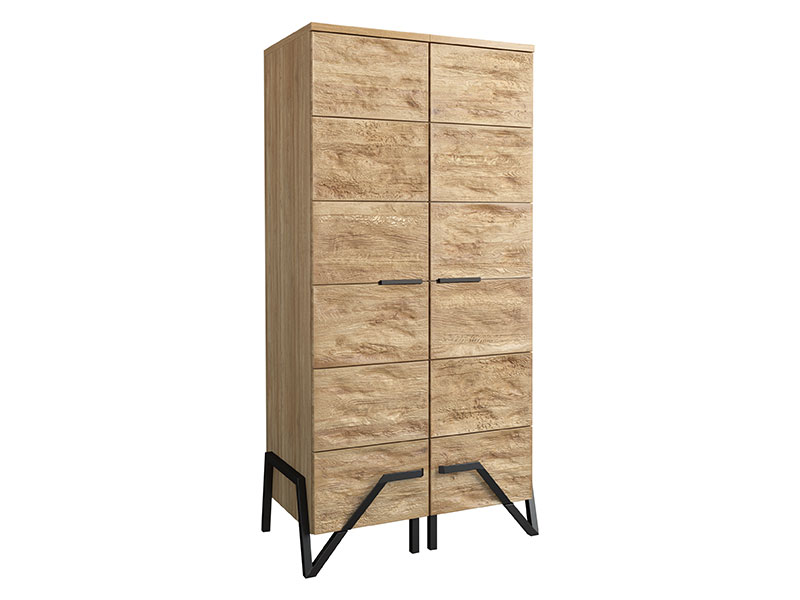  Mebin Pik Wardrobe II Natural Oak Lager - Bedroom furniture collection - Online store Smart Furniture Mississauga