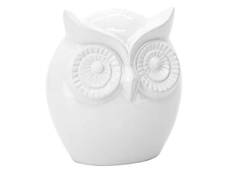 Torre &amp; Tagus Large Wise Owl - Ceramic Decor Sculpture - White