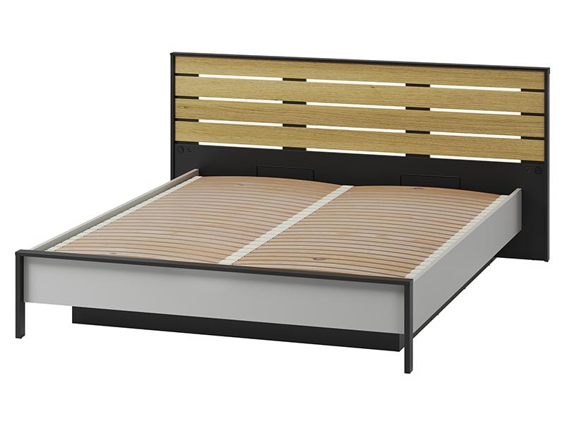 Lenart Gris Bed 160x200 - Modern bedroom collection