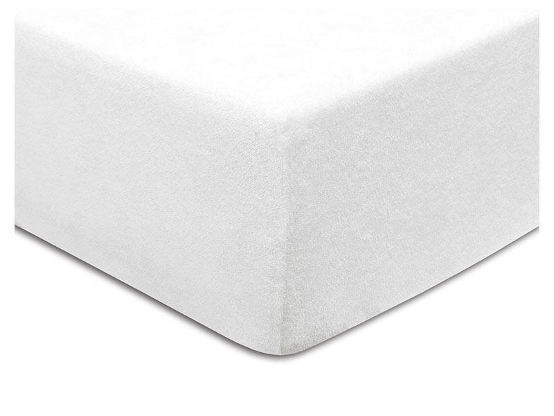 Darymex Terry Fitted Bed Sheet - White - Europen made - Online store Smart Furniture Mississauga